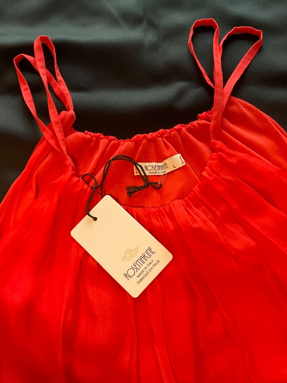 Italian Silk Blend Red Maxi Dress - Picture 3 of 6